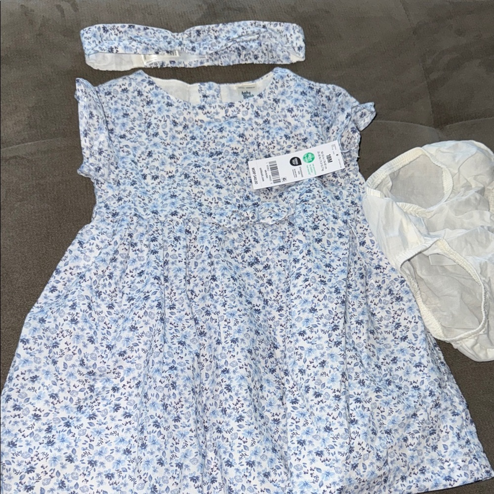 OshKosh B'gosh Blue Floral Kids Casual Dress